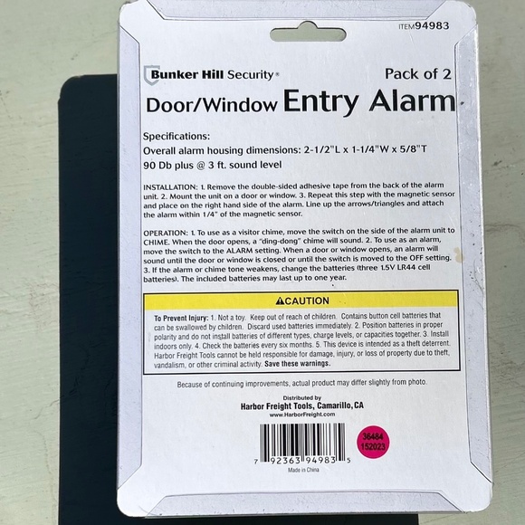 Bunker Hill Security Door/Window Entry Alarms NWT - Picture 3 of 7
